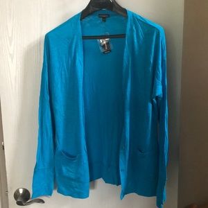 Express Blue/Teal Lightweight Buttoned Cardigan